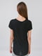 Блуза черная с принтом | 5510855 | фото 2