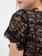 Блуза чорно-бежевого кольору з мереживом | 5514351 | фото 4