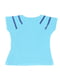 Блуза голубая с принтом | 5504708 | фото 2