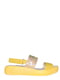 Босоніжки жовті з принтом | 5514859 | фото 3