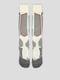 Шкарпетки лижні сіро-молочного кольору з логотипом | 5512640