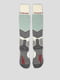Носки лыжные серо-молочного цвета с логотипом | 5512640 | фото 2