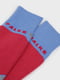 Шкарпетки лижні синьо-червоного кольору з логотипом | 5512908 | фото 3