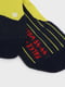 Шкарпетки лижні синьо-гірчичного кольору з логотипом | 5512909 | фото 3