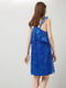 Сукня синя в квітковий візерунок | 5516786 | фото 2