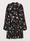 Сукня чорна в квітковий принт | 5517505
