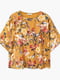 Блуза коричневая в цветочный принт | 5517670 | фото 2