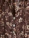 Блуза коричнева в квітковий принт | 5517798 | фото 2