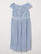 Сукня блакитного кольору з візерунком | 5518944
