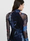 Блуза чорно-синя з квітковим принтом | 5520057 | фото 3