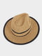 Шляпа черно-бежевая | 5520287 | фото 3