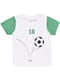 Футболка для сну біло-зелена з принтом | 5501628