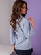 Блуза голубая с принтом | 5527575 | фото 2