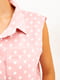 Рубашка розово-белая в горох | 5530338 | фото 5