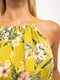 Сукня гірчичного кольору в квітковий принт | 5530636 | фото 4
