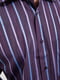 Рубашка баклажанного цвета в полоску | 5530741 | фото 5