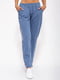 Штани джинсового кольору з декором-лампасом | 5530877 | фото 2