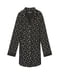 Платье-рубашка пижамное черное в цветочный принт | 5534929 | фото 3