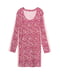 Платье-туника домашнее розовое в принт | 5534931 | фото 3