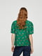 Блуза зелена в квітковий принт | 5535153 | фото 3