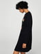 Платье черное с цветочной вышивкой | 5535218 | фото 4