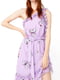 Сукня А-силуету фіолетова в квітковий принт | 5535244