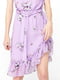 Платье А-силуэта фиолетовое в цветочный принт | 5535244 | фото 2