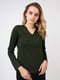 Пуловер темно-зелений | 5516028