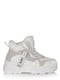 Ботинки бело-серые с логотипом | 5539172 | фото 2