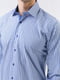 Рубашка сине-белая в полоску и клетку | 5515735 | фото 3