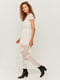 Платье белое с цветочным узором | 5542052 | фото 4