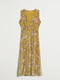 Сукня жовта з квітковим принтом | 5508391 | фото 2