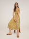 Сукня жовта з квітковим принтом | 5508391 | фото 4