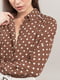 Блуза коричневая в горошек | 5547356 | фото 4