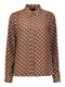 Блуза коричневая в горошек | 5547356 | фото 5