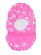 Шапка-шолом рожева з принтом | 5548517