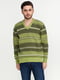Пуловер салатового кольору в смужку | 5559466 | фото 2