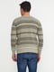 Пуловер оливкового кольору в смужку | 5559468 | фото 2