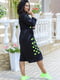 Платье черно-салатового цвета в клетку | 5560576 | фото 3