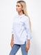 Блуза біло-блакитна в смужку | 5553633 | фото 3