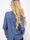 Блуза цвета джинс в принт | 5553711 | фото 3