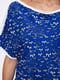 Блуза синяя в принт | 5553888 | фото 5