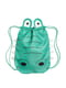 Рюкзак-мішок зелений у смужку й анімалістичний принт | 5568692