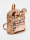 Рюкзак коричнево-золотистого цвета с декором | 5561785 | фото 2