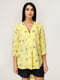 Блуза жовта в квітковий принт | 4949876