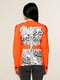 Куртка оранжевая с анималистическим принтом | 4979827 | фото 2