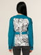 Куртка кольору морської хвилі з анімалістичним принтом | 4979829 | фото 2