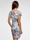 Сукня м'ятного кольору з квітковим принтом | 5571253 | фото 2