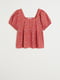 Блуза червона у принт | 5508350 | фото 2