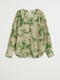 Блуза зелена у принт | 5508378 | фото 2